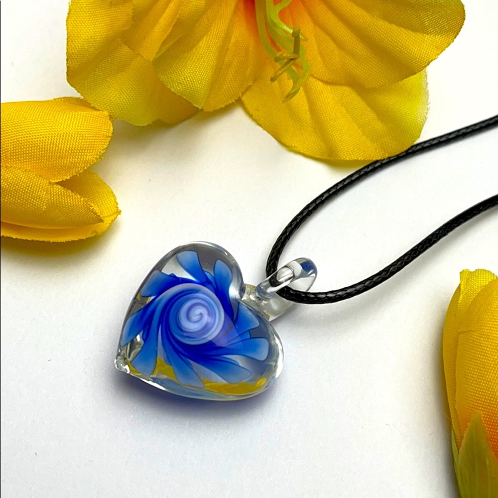 Necklace❤️pendant❤️ bracelet blue flower selection